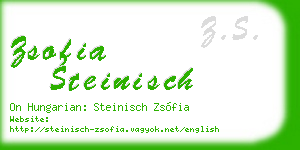 zsofia steinisch business card